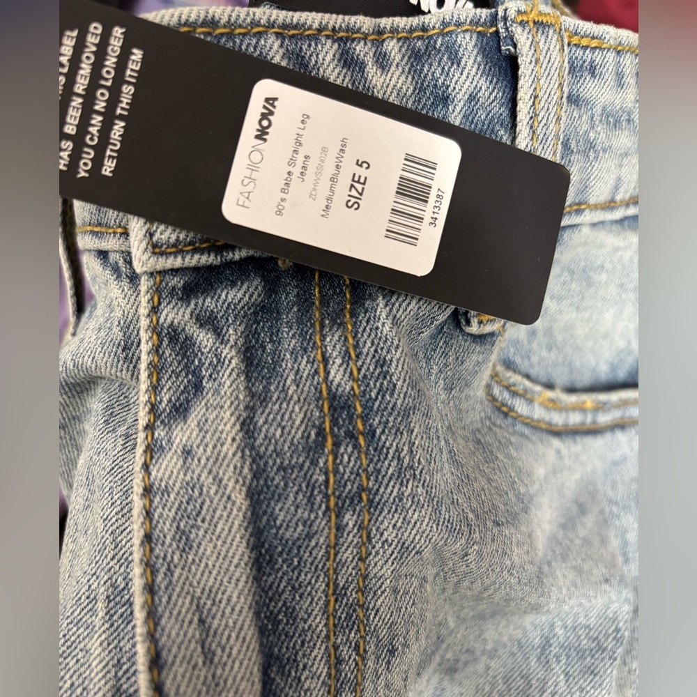NWT Fashionn Nova jeans size large 5